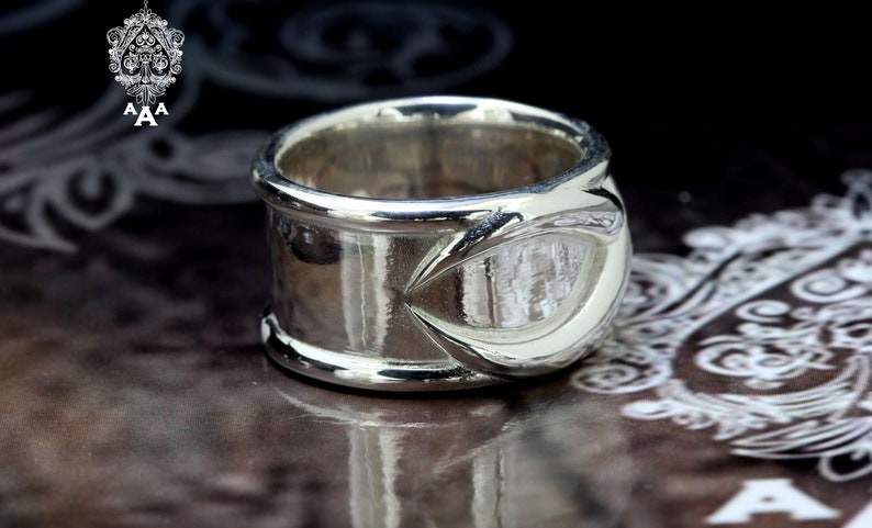 Bague heure Goku Dragonball, bague heure noire Goku, argent sterling 925 noir. image 5