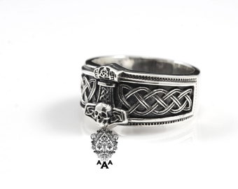 Thor's Ring, Mjolnir Viking Ring , Norse Viking Jewelry,Sterling Silver 925 Black oxidize.