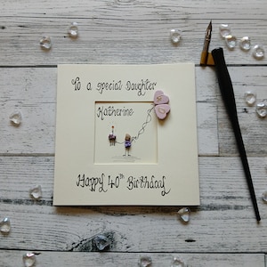 Carte des 40 ans pour fille, 40 ans pour fille, carte d'anniversaire personnalisée pour fille, carte d'anniversaire importante