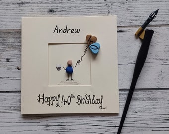40th Birthday card, Personalised 40th Birthday card for him, Son, Brother, Husband, Dad, Fortieth card