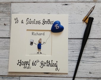 Brother 60th birthday card, Personalised 60th card, 60th card for brother, Sixty card for him, Brother card