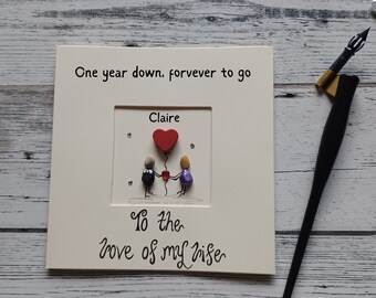 Wife 1st wedding card, First wedding anniversary card for wife, Personalised 1st wedding card, 1st wedding anniversary card