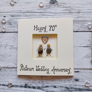 Carte du 70e anniversaire de mariage, carte du 70e anniversaire des parents, carte de mariage platine, carte d'anniversaire des grands-parents