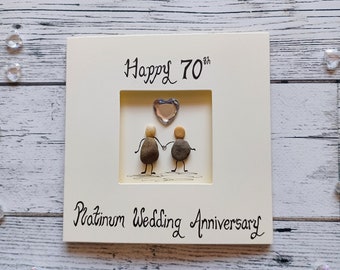 70th Wedding Anniversary card, 70th anniversary card for parents, Platinum wedding card, Anniversary card for grandparents