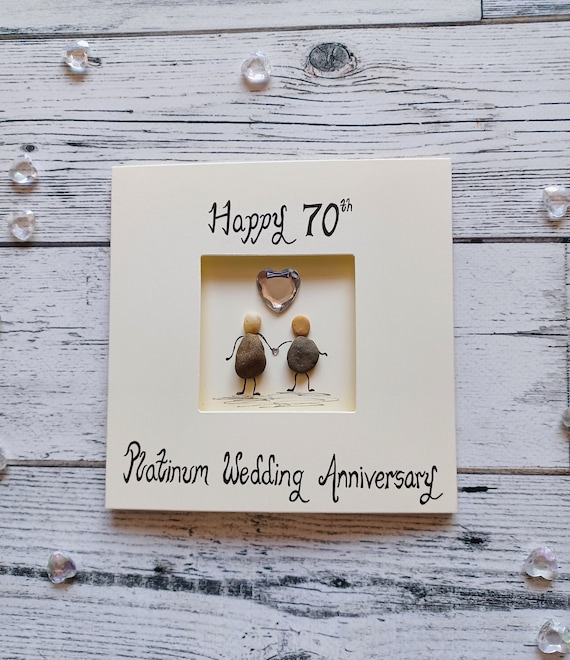 70th Wedding Anniversary card, 70th anniversary card for parents, Platinum wedding card, Anniversary card for grandparents