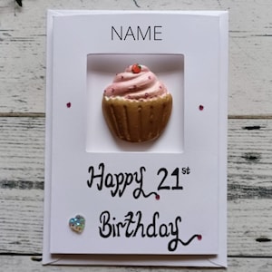 Carte de 21e anniversaire pour femme, carte de 21e anniversaire personnalisée, carte souvenir de 21e anniversaire, amie, fille, soeur, nièce
