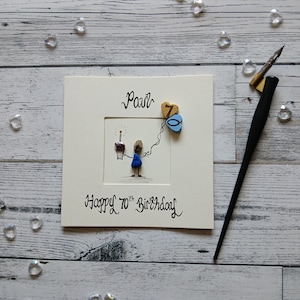 70e carte d'anniversaire pour lui, 70e carte personnalisée, 70e carte pour papa, grand-père, carte pour lui, carte soixante-dix