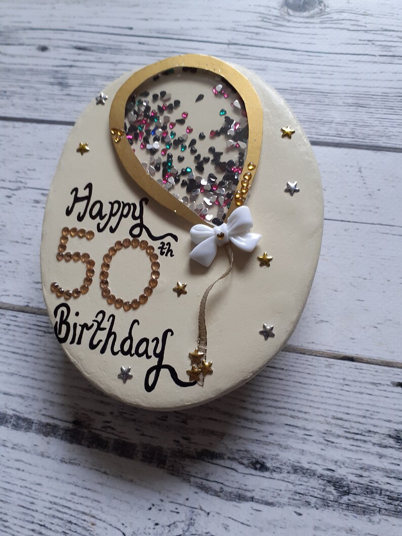50th birthday keepsake pebble Happy 50th birthday gift Etsy