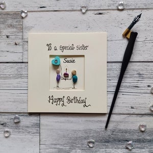Carte d'anniversaire soeur, carte soeur personnalisée, carte soeur joyeux anniversaire, carte soeur