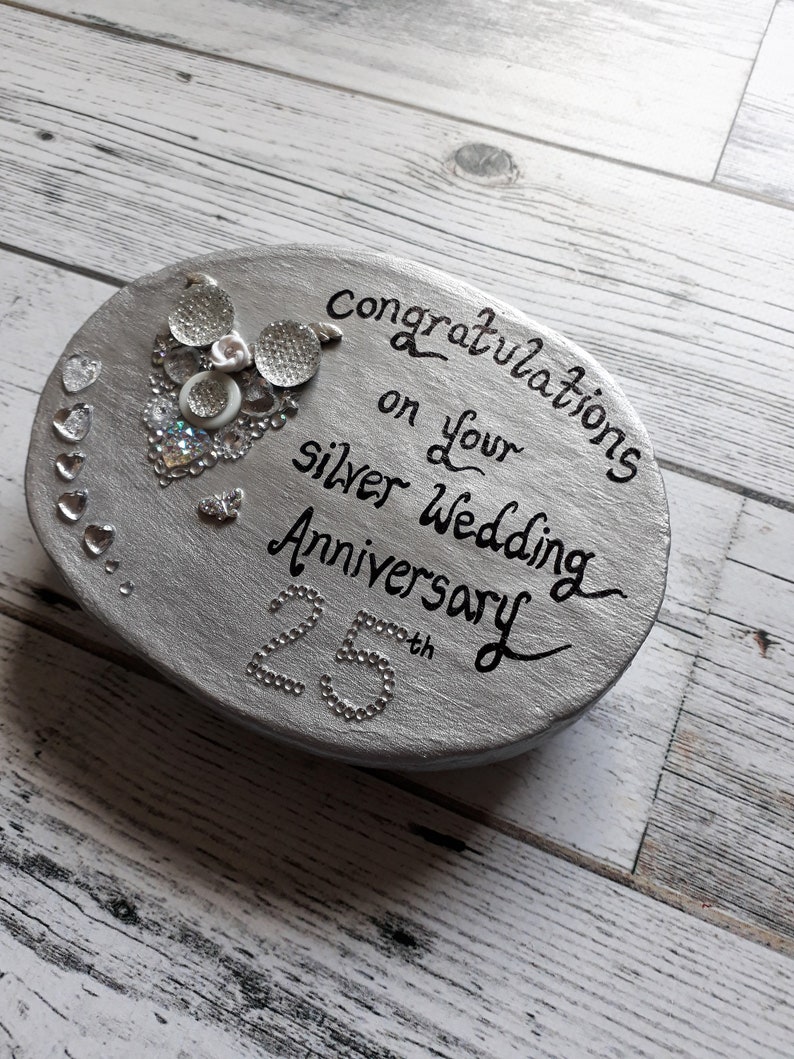 25th silver wedding anniversary gift 25th wedding anniversary Etsy