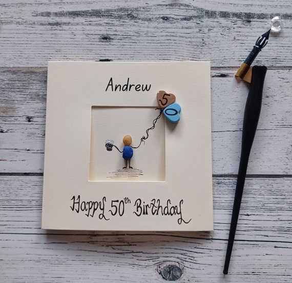 50th Birthday card for him,  50th birthday card personalised,  50th card for, Dad, Brother, Son, Uncle, Cousin, Fifty card