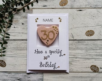 30th birthday card for women, 30th card for sister,30th Birthday keepsake card, Personalised birthday card, Thirty card for her