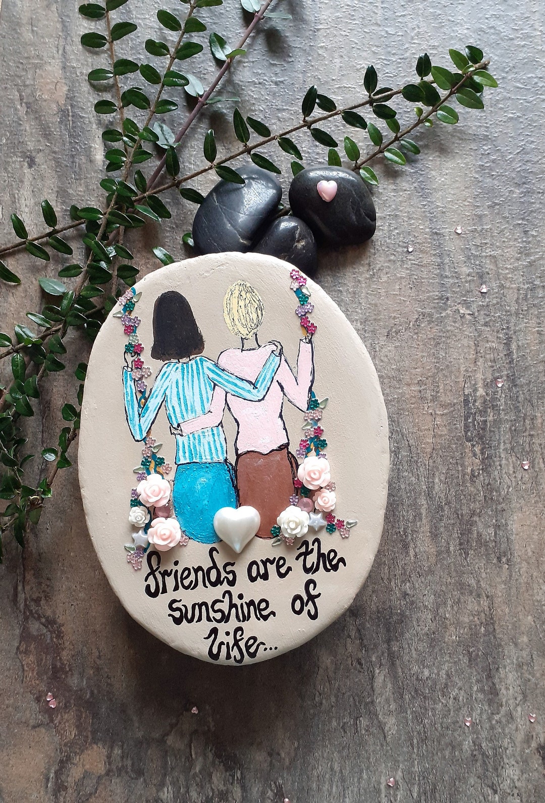 Gift for Friend Friendship Gifts for Women Friend Friendship Birthday Gifts  for Women Cheer up Gift Acrylic Heart Keepsake and Paperweight for Home