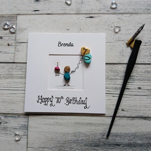 Carte 70e anniversaire pour femme, carte 70e pour maman, pour grand-mère, pour amie, carte personnalisée 70e, carte soixante-dix