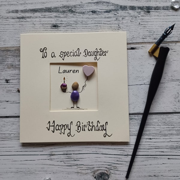 Tarjeta de cumpleaños de la hija, Tarjeta de cumpleaños personalizada, Tarjeta para la hija, Tarjeta de cumpleaños especial de la hija, Tarjeta para ella