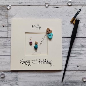 21e carte d'anniversaire pour elle, 21e carte pour fille, pour soeur, pour nièce, pour amie, carte d'anniversaire personnalisée, carte d'anniversaire pour 21e,