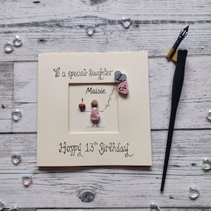 Carte de 13e anniversaire, carte de fille de 13 ans, carte d'adolescente pour elle, carte de fille personnalisée, carte de fille spéciale