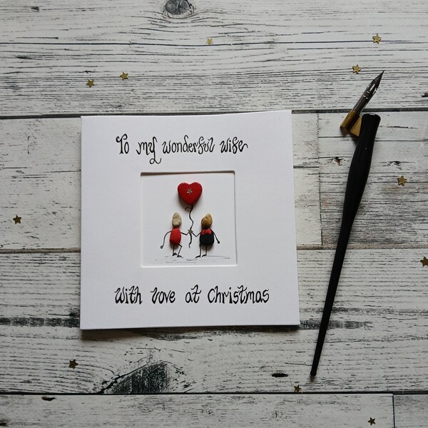 Tarjeta de Navidad para esposa, Tarjeta de Navidad para esposa, Tarjeta especial para esposa
