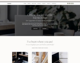 Divi Coaching Business Child  Theme Kerry / WordPress Business Template / Feminine Website / Woocommerce / Content Creators / Divi Builder