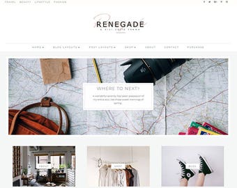 Renegade WordPress Divi Blog & Thème de la boutique. Mise en page moderne du thème Divi Child Woocommerce Responsive Lifestyle Beauté Mode Site Web personnalisé