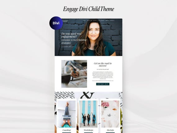 Divi WordPress Website Template: Coaching, Entrepreneur, Blogger Theme