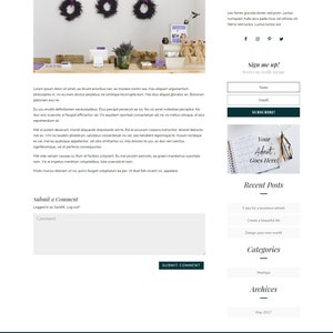 Puede incluir: Una entrada de blog titulada "Crea una vida hermosa" con una foto de tres coronas moradas colgadas en una pared blanca. La entrada del blog trata sobre crear una vida hermosa e incluye una secci&oacute;n de comentarios, publicaciones recientes, categor&iacute;as y archivos.