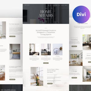 Divi Child Theme: websitesjabloon interieurontwerp voor WordPress