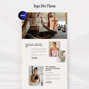 Yoga Divi Child Theme, Website Template for Yoga, Wellness & Beauty Wordpress Theme
