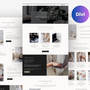 Premium WordPress Divi Child Theme - Business Coaching Website Template - Professional WordPress Theme - Responsive Web Design Template