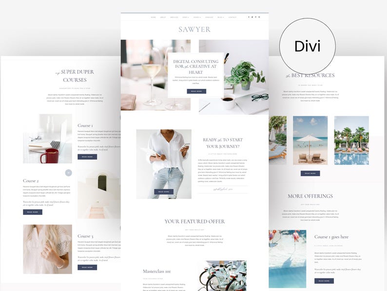 Sawyer – Feminine Divi Child Theme for Coaches & Creative Entrepreneurs