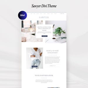 Sawyer Feminine Divi Child Theme: WordPress Website Template