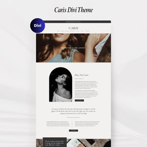 Feminine Divi Child Theme Caris, Premium WordPress Business Theme, Website Theme, Organic Boho Chic Divi, Divi Portfolio Template