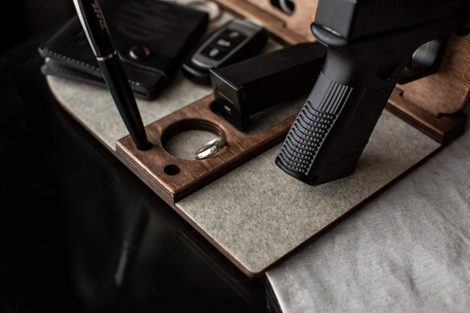 Dock Station With Gun Holder Wood Docking Station With Gun Etsy