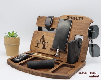 Personalized Gift, Gift for Him Anniversary, Gift for Him Birthday, Gift for Him, Table organizer, Wood decorations