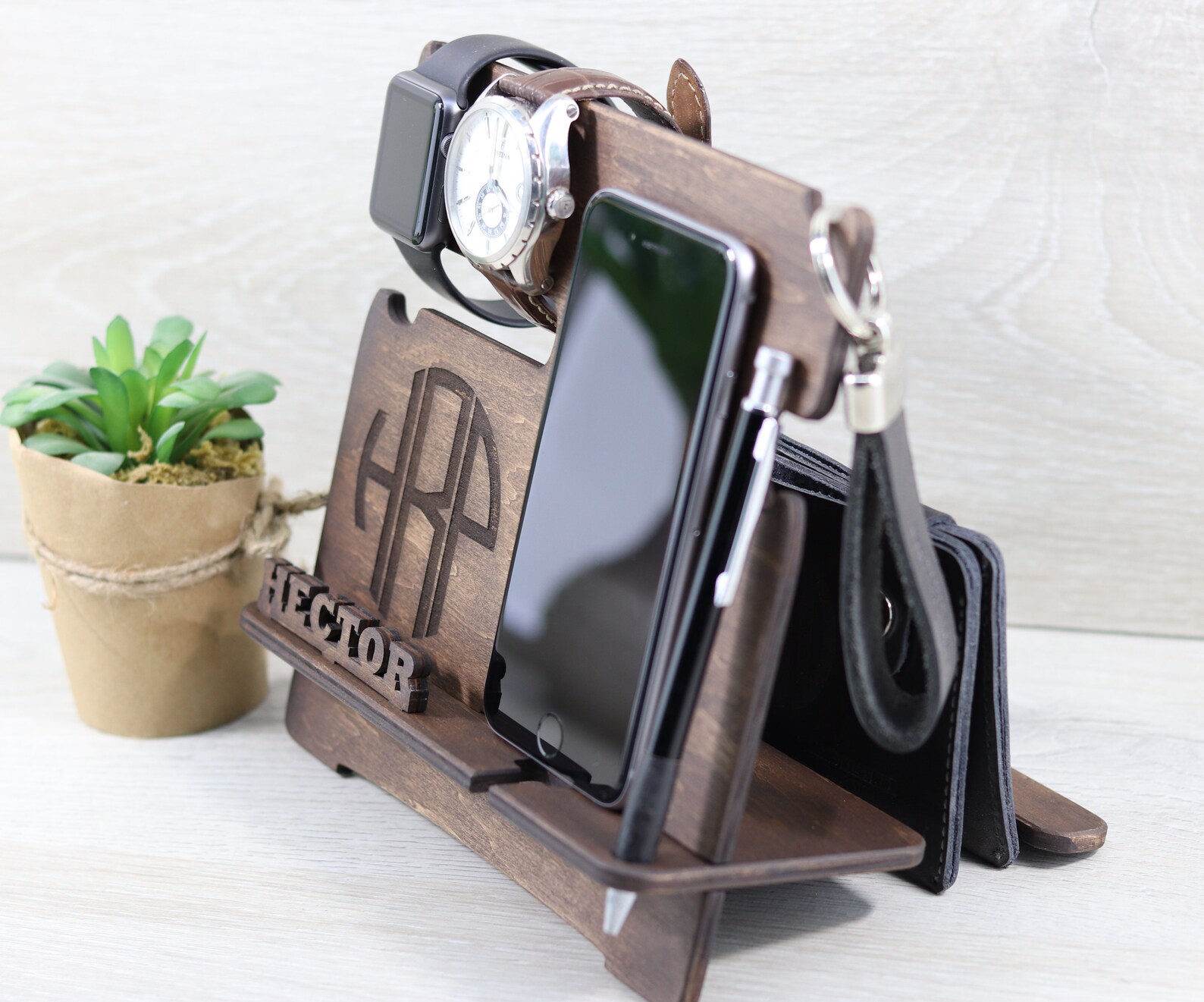 Personalised Cell phone stand Cell phone holder Valet Stand Etsy