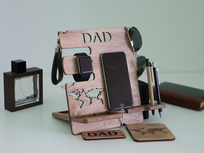 Bedside table organizer Unique gifts for men nightstand | Etsy
