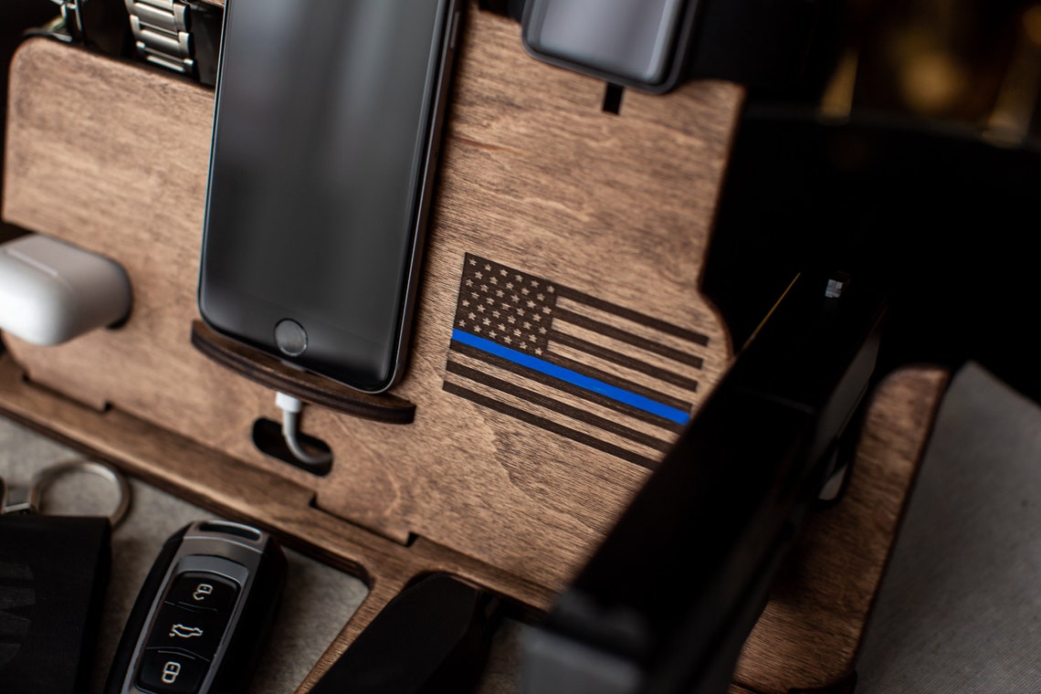 Dock Station With Gun Holder Wood Docking Station With Gun Etsy