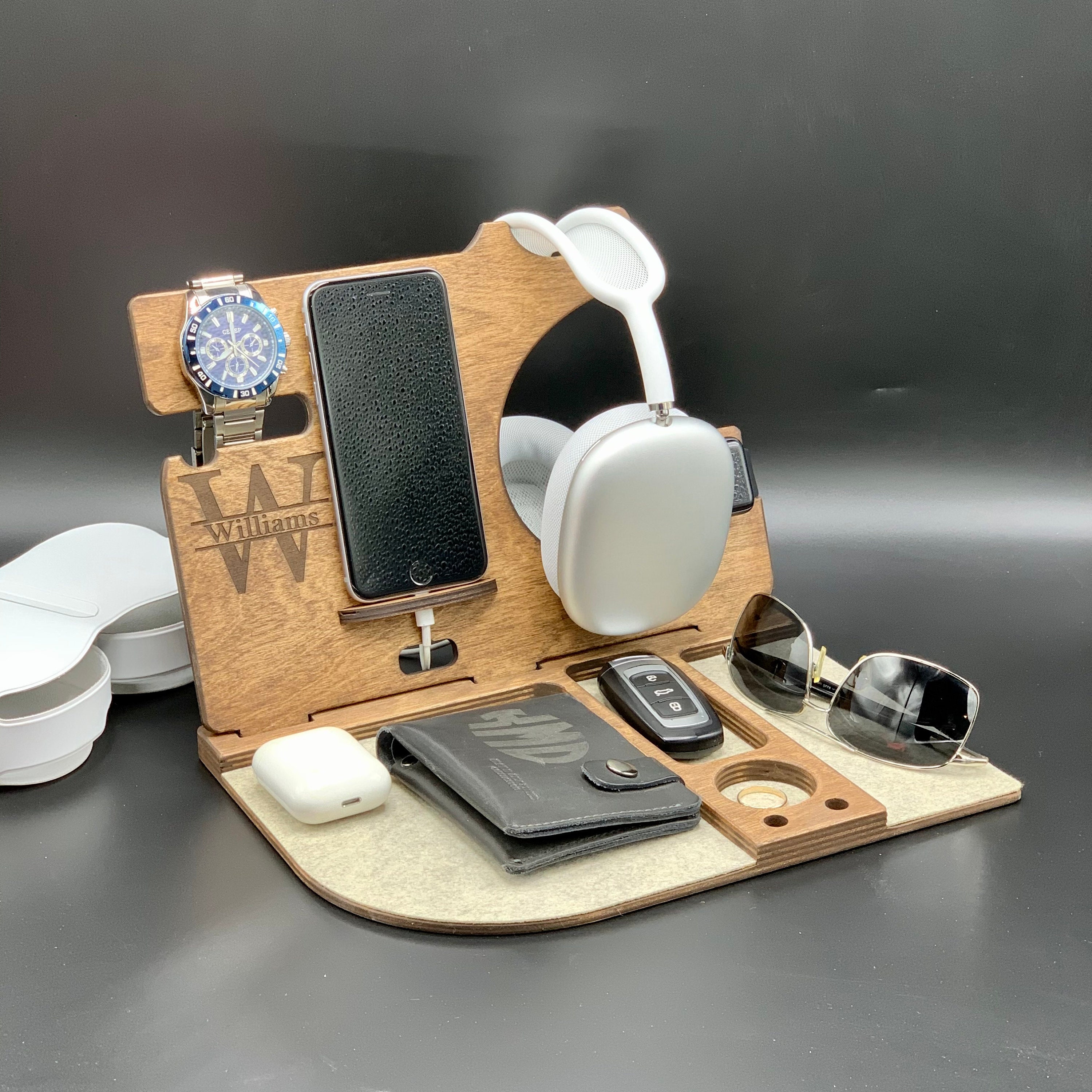 Airpods Max Stand Wood Charging Station 