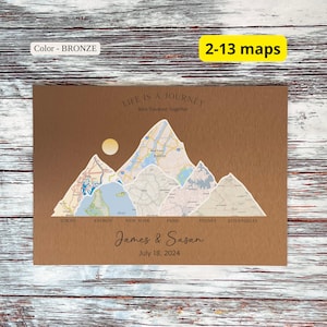 Reise Erinnerungskarte für Abenteurer - Geschenk zum 8.Jahrestag für Mann & Frau, Bronze Jahrestag Geschenk, 8.Jahre Hochzeit Geschenk, Paar Geschenke