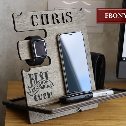 Fathers Day Gift Personalized Apple Iphone Dock Wood Docking | Etsy