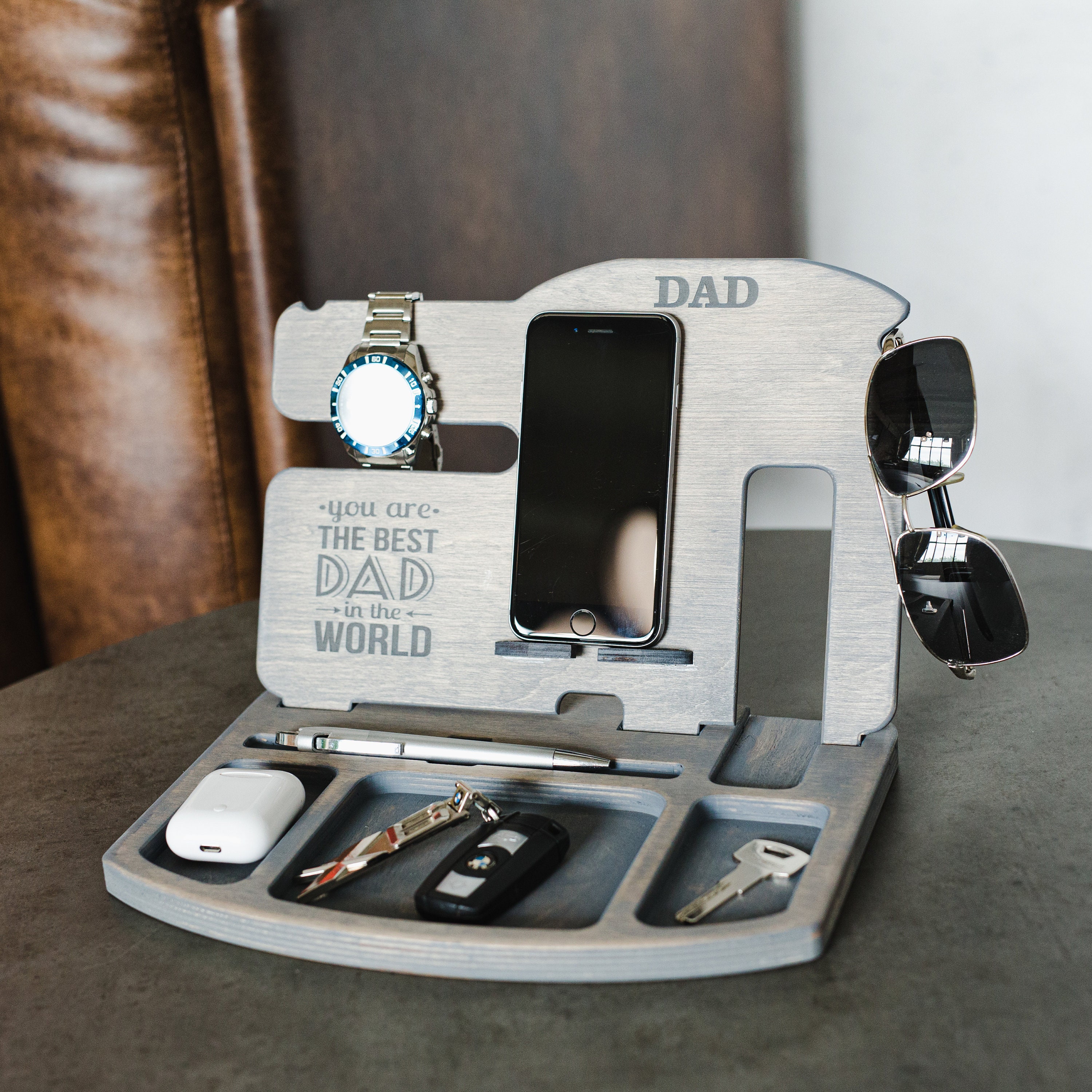 Personalized Air Force Docking Station,Gift Ideas for Dad,Fathers Day