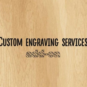 Add-on: Individueller Gravurservice, zusätzliche Gravur von Logo, Namen, Initialen, Daten, Text
