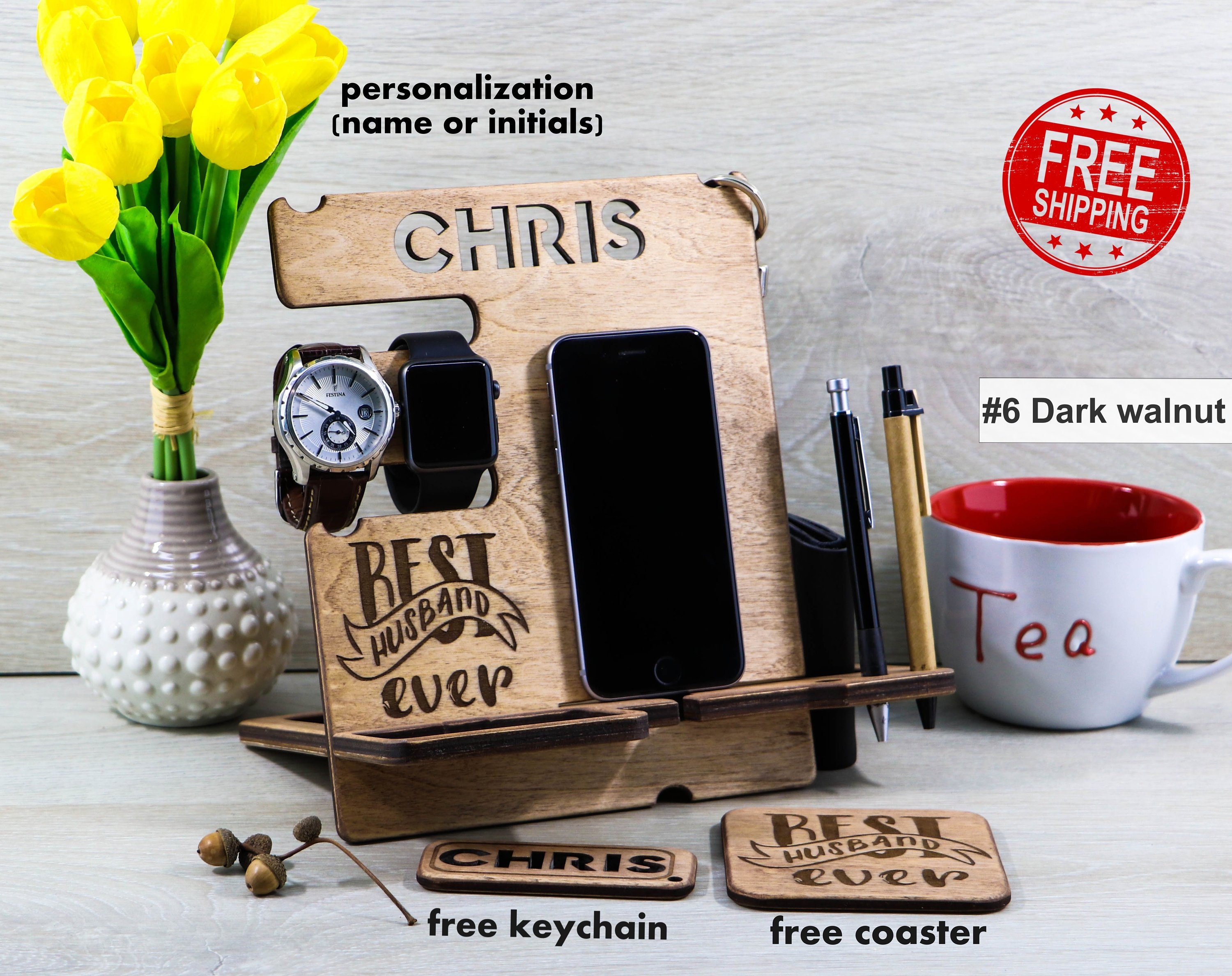 Personalized gift for Husband Dads gift from daughter Wood Etsy