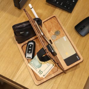 Custom Wood Docking Station - Christmas Gift Ideas: Men's Accessories Organizer image 7