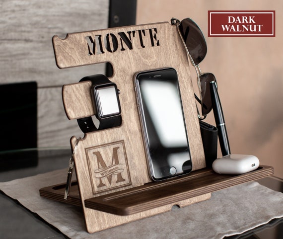 Personalized Christmas Gift Docking Station Mens Desk -   Personalized  gifts for men, Mens birthday gifts, Docking station