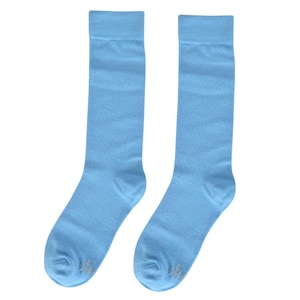 Aquamarine Blue Men&#39;s Dress Socks, Solid Aquamarine Blue Groomsmen Socks for Wedding, Oasis Blue Men&#39;s Dress Socks Sized 8 - 13