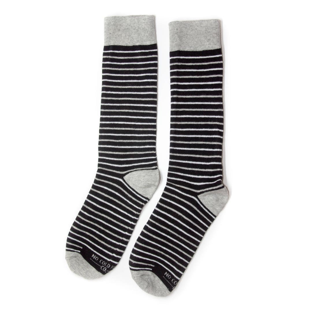 Black Striped Groomsmen Socks Black and White Striped Socks - Etsy