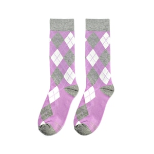 Lavender Argyle Mens Dress Socks, Lavender Haze Groomsmen Socks, Purple Wedding Socks for Groomsman, Groomsmen Gift Idea for Him