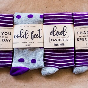 Gift for Dad on Wedding Day, Dad Favorite Walk Sock Label, Father of the Bride Gift, Gift for Father Dad Thank You Gift, Custom Gift for Dad