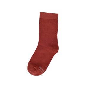 Solid Burnt Orange Kids Socks for Ring Bearers, Bunt Orange Socks for Wedding, Terracotta Socks for Junior Groomsman, Cinnamon Kid Socks